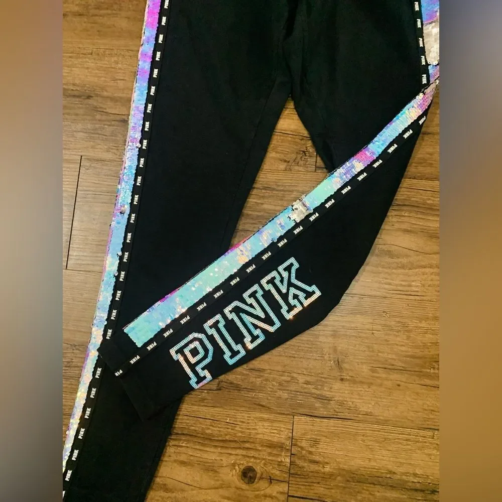 PINK VS MERMAID BLING TSHIRT / YOGA LEGGINGS OUTFIT M
